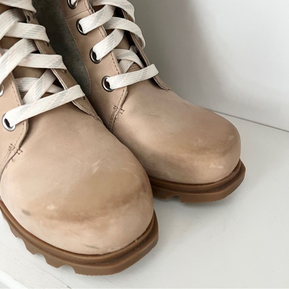 SOREL Women's Joan of Arctic Wedge II Lexie Boot Waterproof Leather Wedge 9.5 - Picture 2 of 7